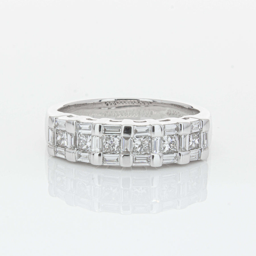 Deja Vu 18ct White Gold 1.12ct Diamond Band-Ring-Walker & Hall