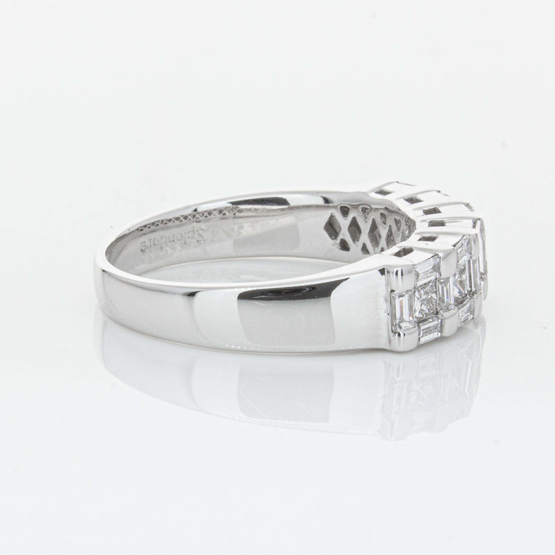 Deja Vu 18ct White Gold 1.12ct Diamond Band-Ring-Walker & Hall