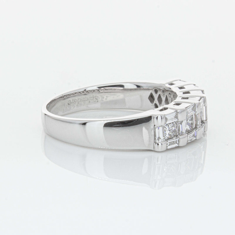 Deja Vu 18ct White Gold 1.12ct Diamond Band-Ring-Walker & Hall