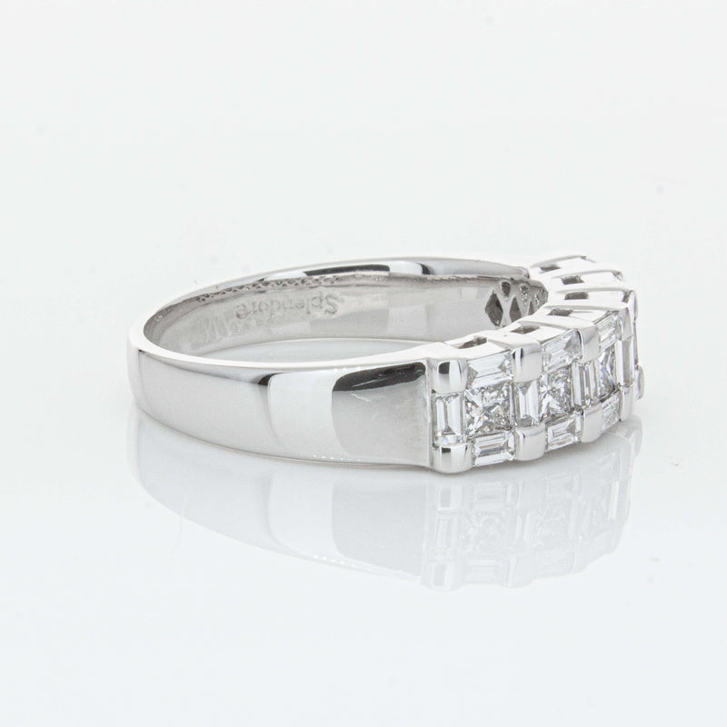 Deja Vu 18ct White Gold 1.12ct Diamond Band-Ring-Walker & Hall
