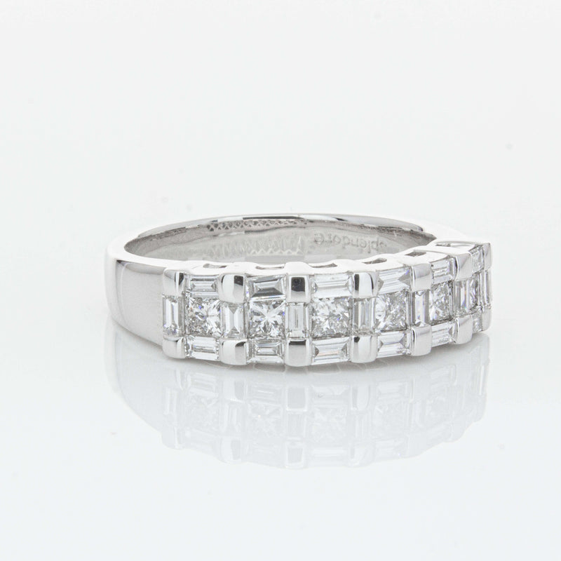 Deja Vu 18ct White Gold 1.12ct Diamond Band-Ring-Walker & Hall