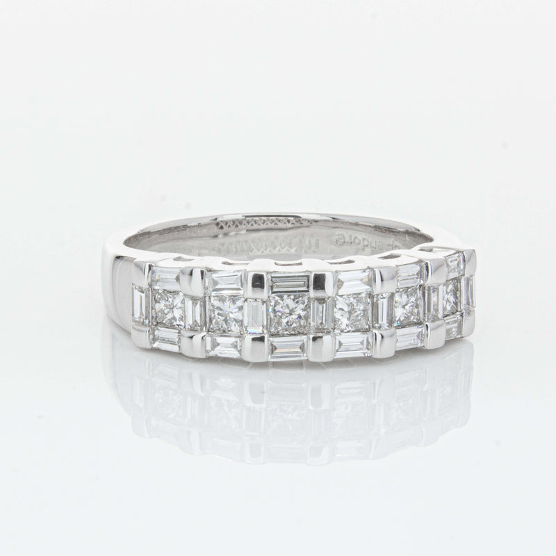Deja Vu 18ct White Gold 1.12ct Diamond Band-Ring-Walker & Hall