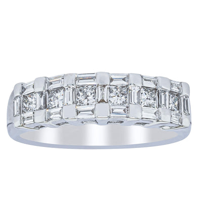 Deja Vu 18ct White Gold 1.12ct Diamond Band-Ring-Walker & Hall