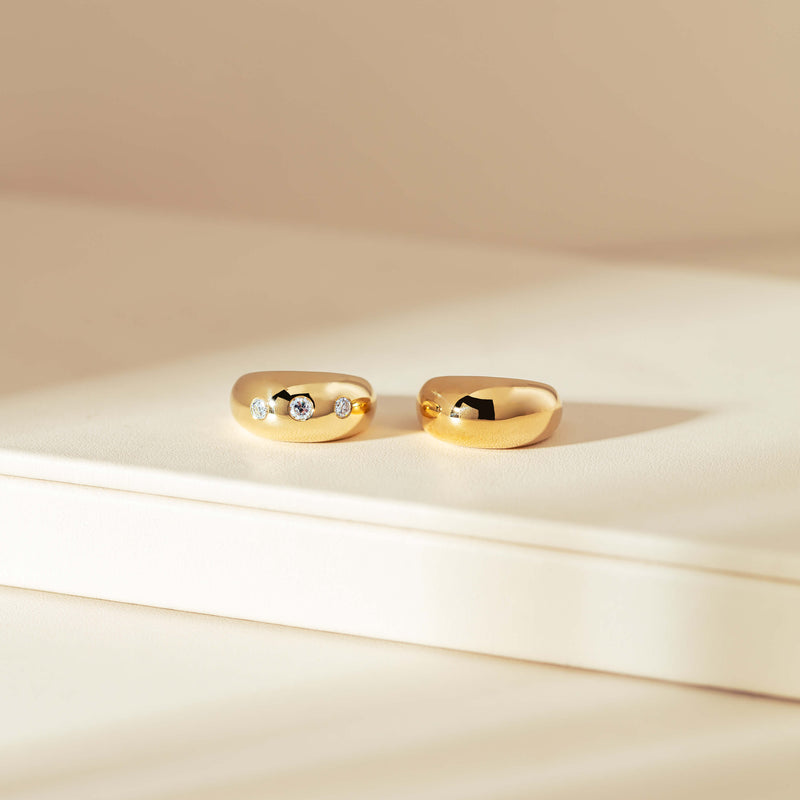 9ct Yellow Gold .50ct Diamond Madonna Ring-Ring-Walker & Hall