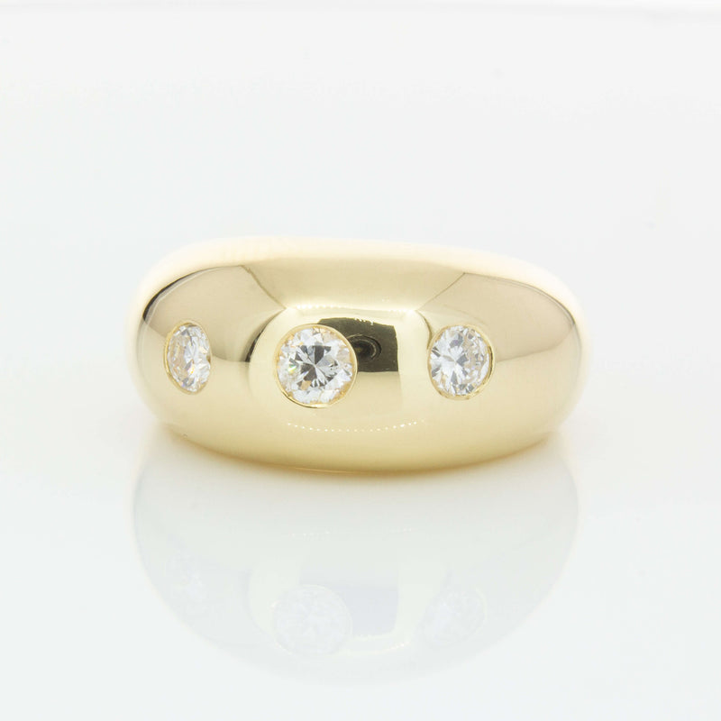 9ct Yellow Gold .50ct Diamond Madonna Ring-Ring-Walker & Hall