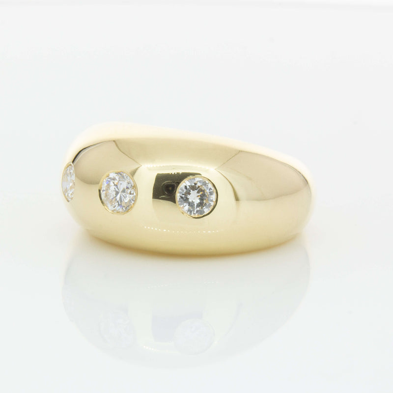 9ct Yellow Gold .50ct Diamond Madonna Ring-Ring-Walker & Hall