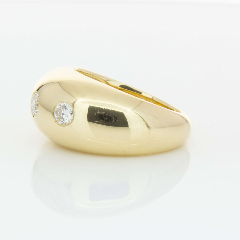 9ct Yellow Gold .50ct Diamond Madonna Ring-Ring-Walker & Hall