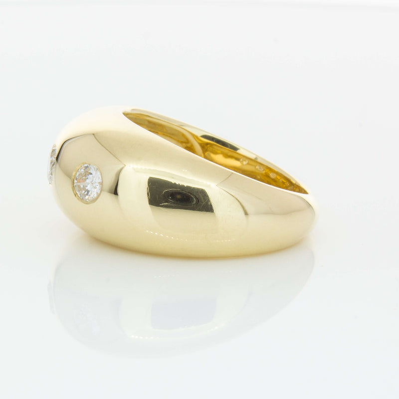 9ct Yellow Gold .50ct Diamond Madonna Ring-Ring-Walker & Hall