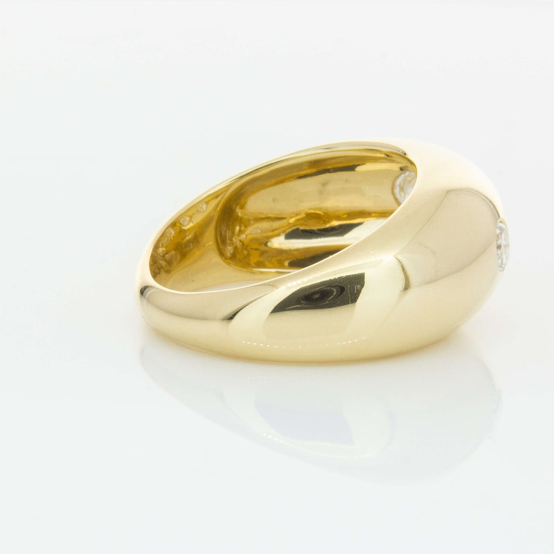 9ct Yellow Gold .50ct Diamond Madonna Ring-Ring-Walker & Hall