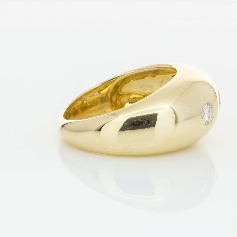 9ct Yellow Gold .50ct Diamond Madonna Ring-Ring-Walker & Hall