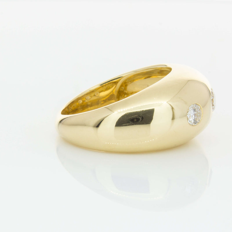 9ct Yellow Gold .50ct Diamond Madonna Ring-Ring-Walker & Hall