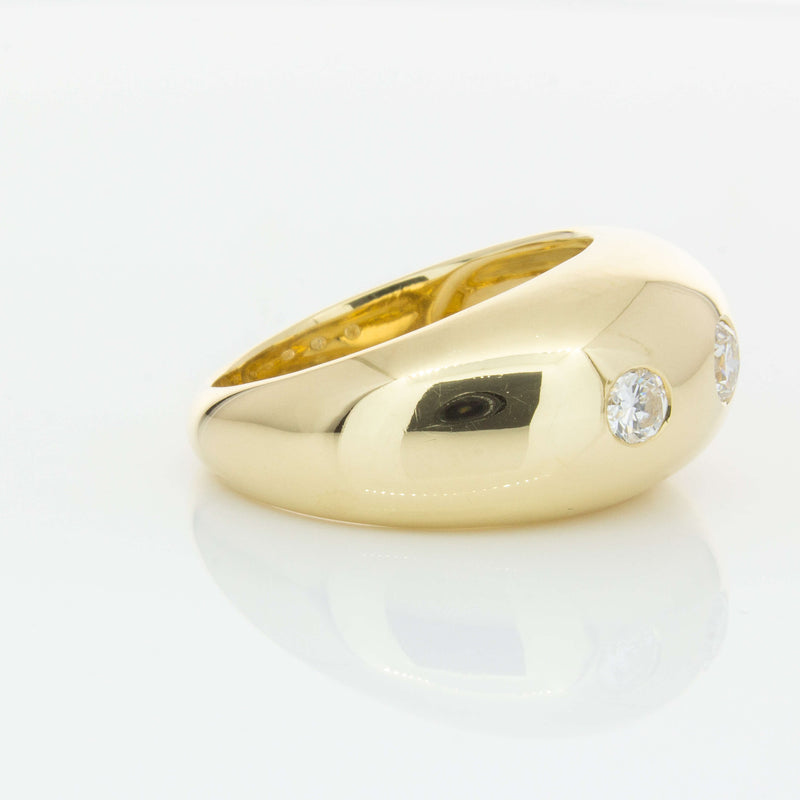 9ct Yellow Gold .50ct Diamond Madonna Ring-Ring-Walker & Hall
