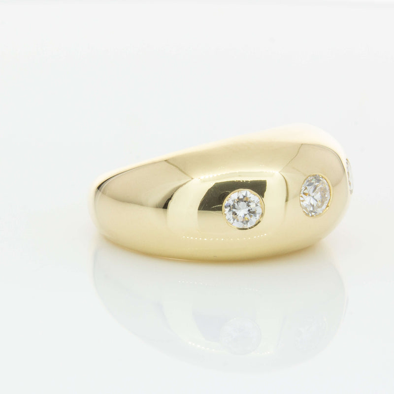 9ct Yellow Gold .50ct Diamond Madonna Ring-Ring-Walker & Hall