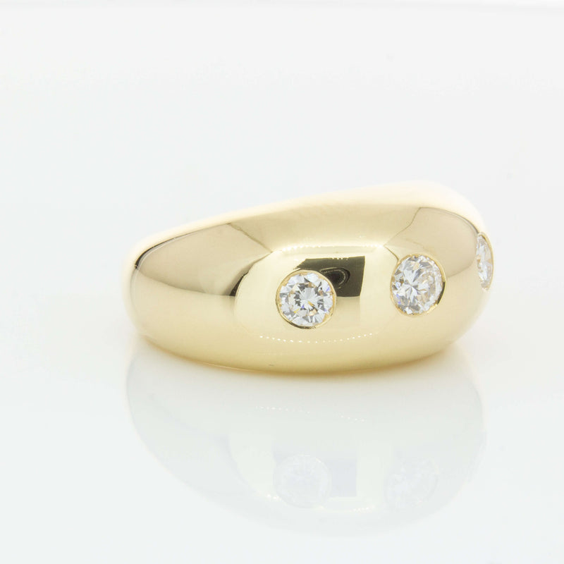 9ct Yellow Gold .50ct Diamond Madonna Ring-Ring-Walker & Hall