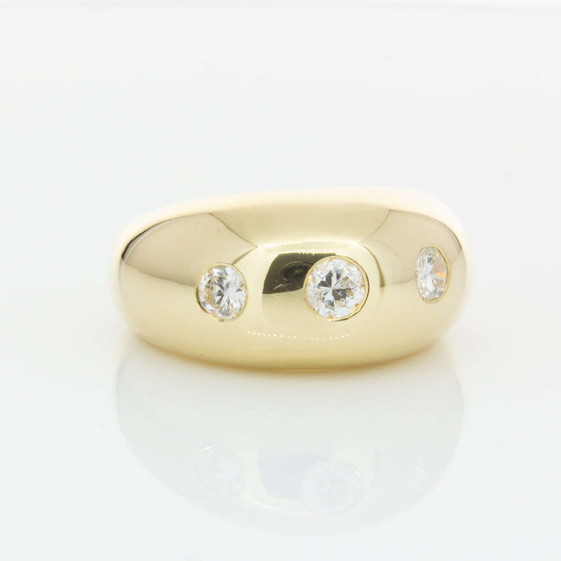 9ct Yellow Gold .50ct Diamond Madonna Ring-Ring-Walker & Hall