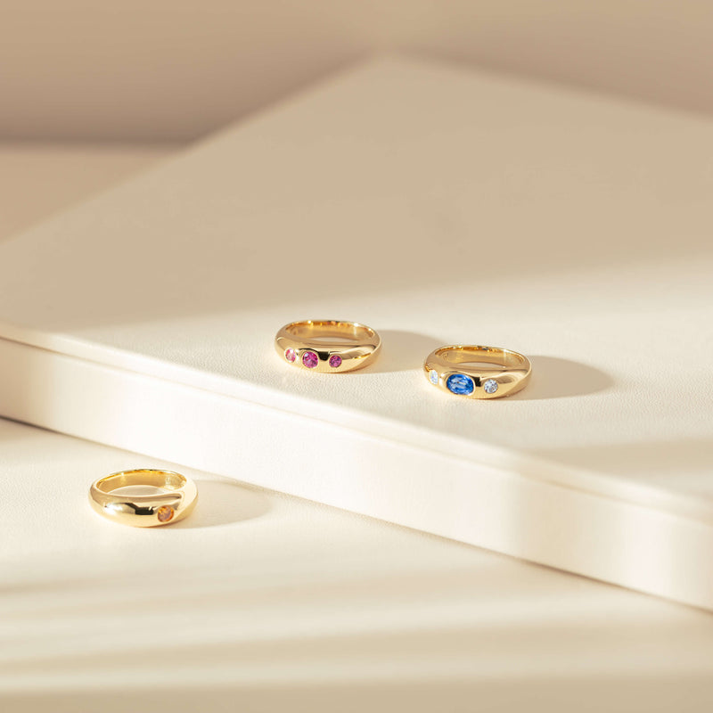 9ct Yellow Gold .66ct Blue Sapphire and Diamond Kylie Ring-Ring-Walker & Hall