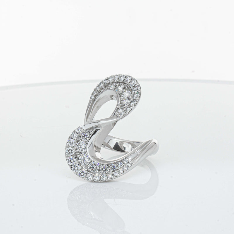 Platinum 1.55ct Diamond Flamenco Ring - Ring - Walker & Hall