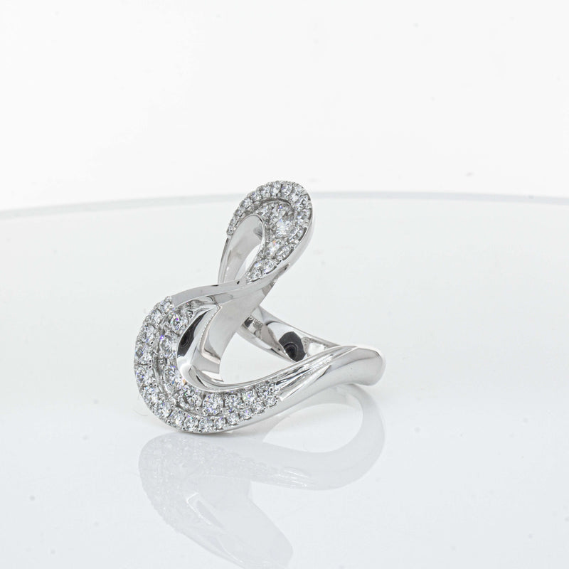 Platinum 1.55ct Diamond Flamenco Ring - Ring - Walker & Hall