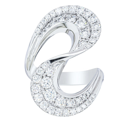 Platinum 1.55ct Diamond Flamenco Ring-Ring-Walker & Hall