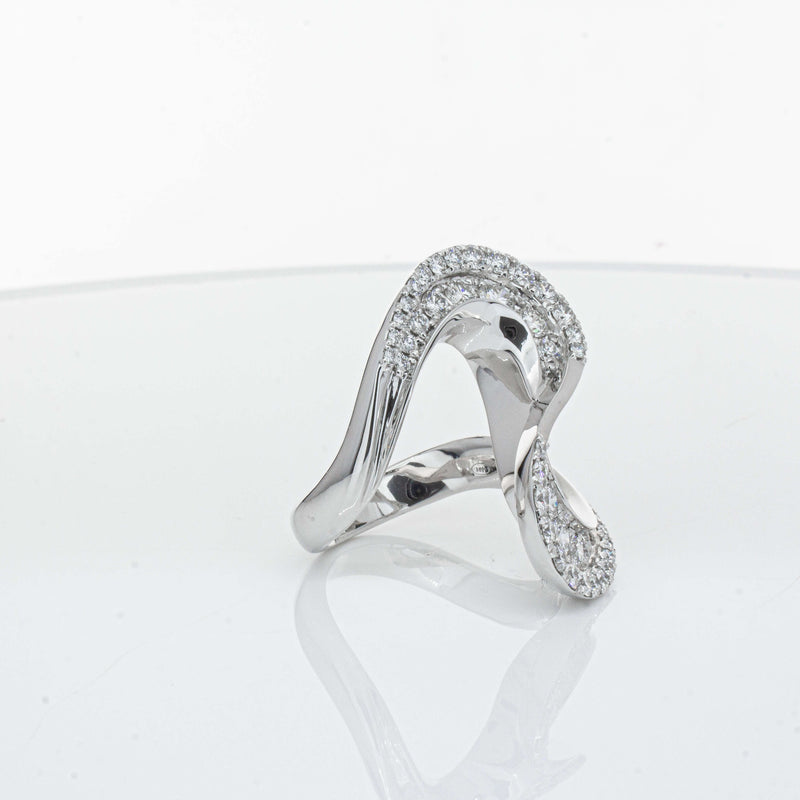 Platinum 1.55ct Diamond Flamenco Ring - Ring - Walker & Hall