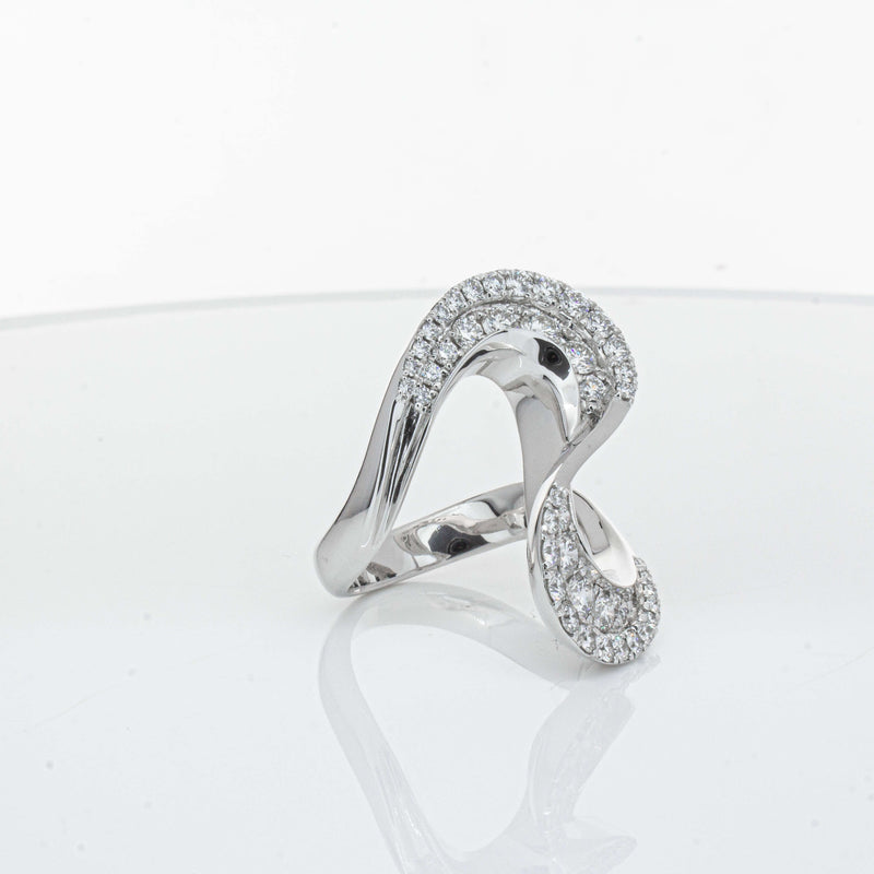 Platinum 1.55ct Diamond Flamenco Ring - Ring - Walker & Hall