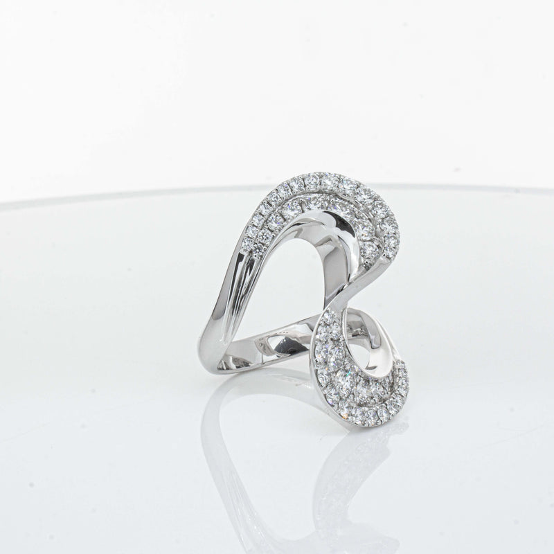 Platinum 1.55ct Diamond Flamenco Ring - Ring - Walker & Hall