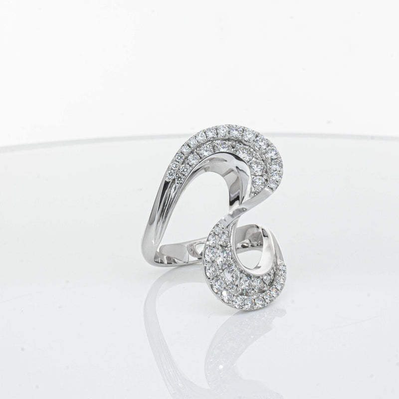 Platinum 1.55ct Diamond Flamenco Ring - Ring - Walker & Hall
