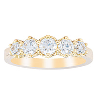 18ct Yellow Gold .80ct Diamond Monarch Ring-Ring-Walker & Hall