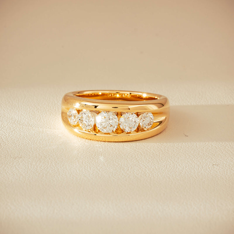18ct Yellow Gold 1.25ct Diamond Eugenie Ring - Ring - Walker & Hall
