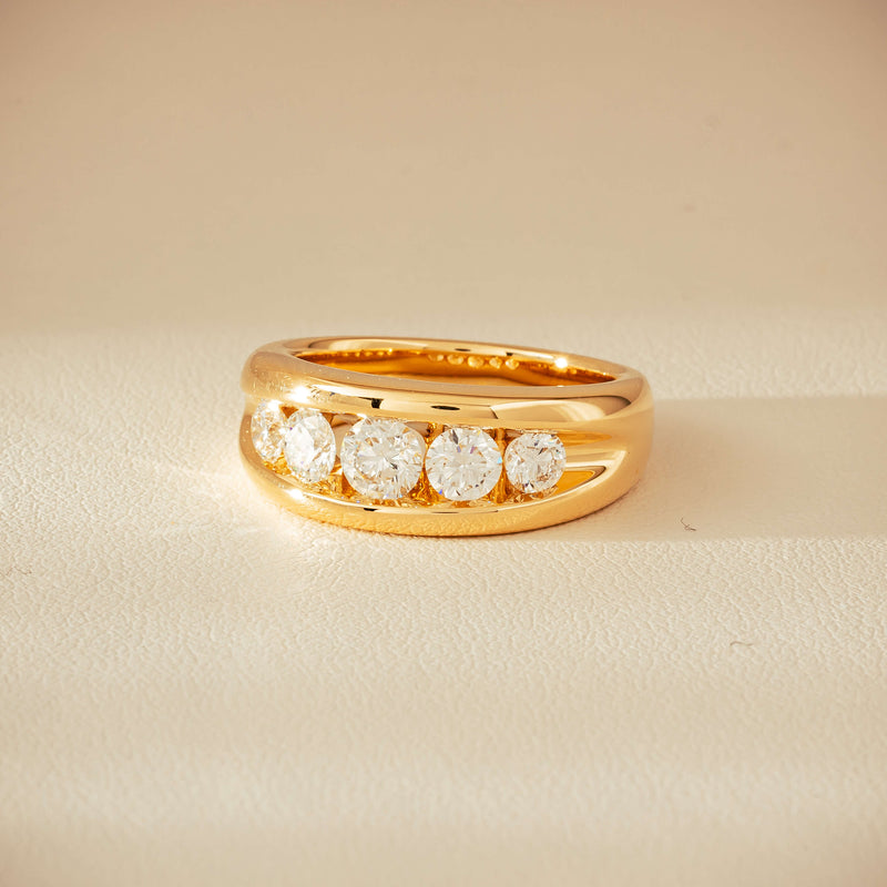 18ct Yellow Gold 1.25ct Diamond Eugenie Ring - Ring - Walker & Hall