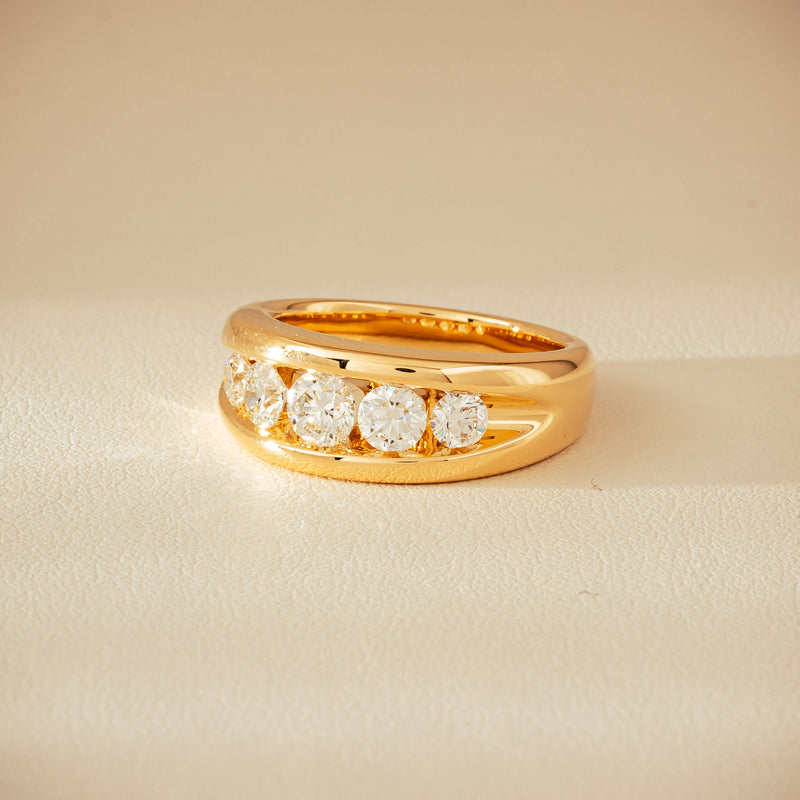 18ct Yellow Gold 1.25ct Diamond Eugenie Ring - Ring - Walker & Hall