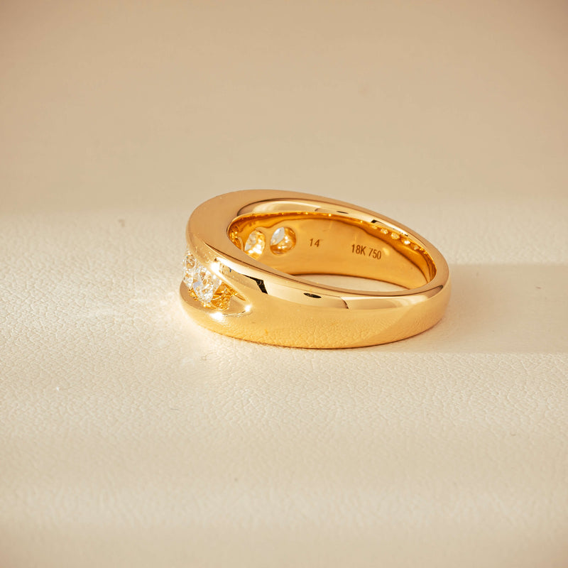 18ct Yellow Gold 1.25ct Diamond Eugenie Ring - Ring - Walker & Hall