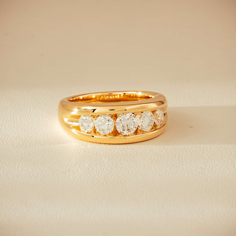 18ct Yellow Gold 1.25ct Diamond Eugenie Ring - Ring - Walker & Hall