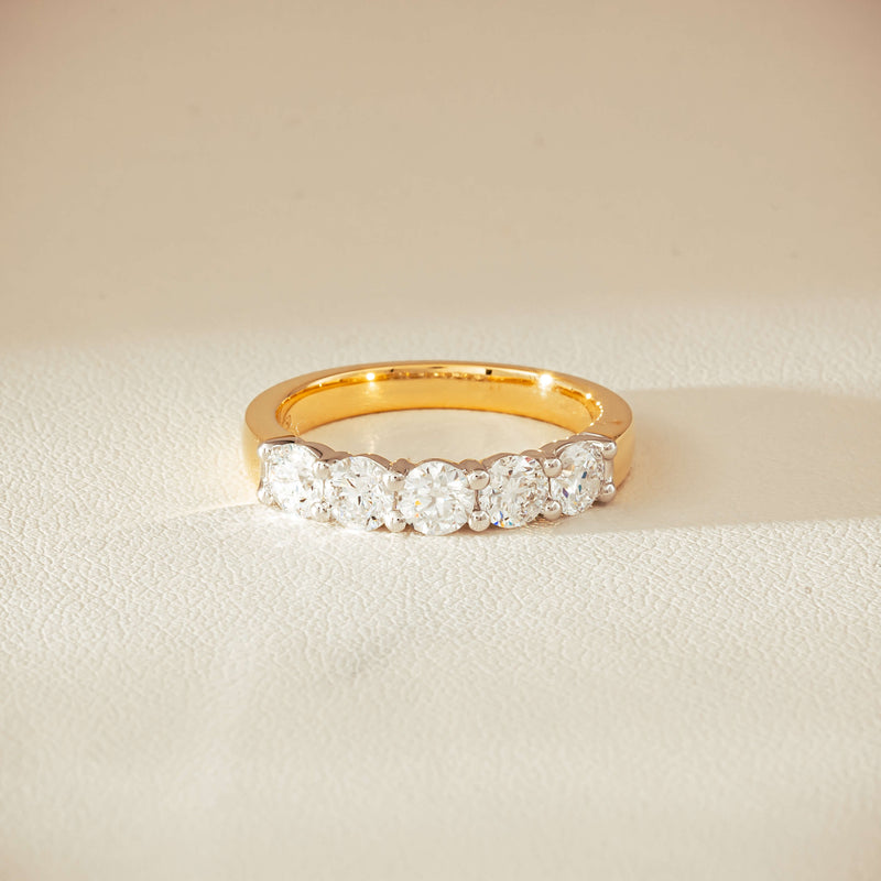 18ct Yellow Gold 1.25ct Diamond Panorama Ring - Ring - Walker & Hall