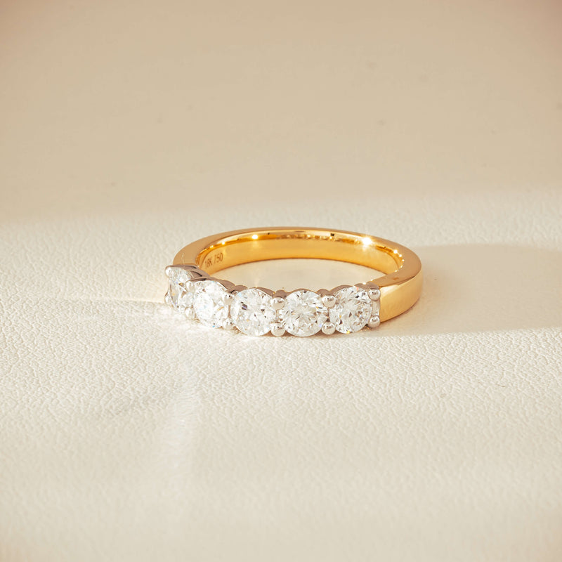 18ct Yellow Gold 1.25ct Diamond Panorama Ring - Ring - Walker & Hall