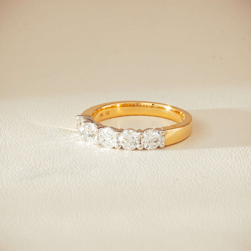 18ct Yellow Gold 1.25ct Diamond Panorama Ring - Ring - Walker & Hall