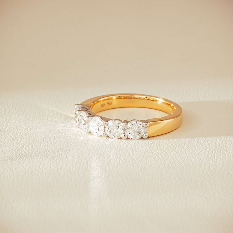 18ct Yellow Gold 1.25ct Diamond Panorama Ring - Ring - Walker & Hall