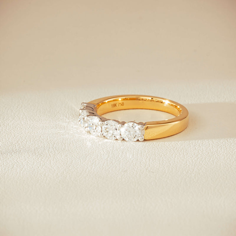 18ct Yellow Gold 1.25ct Diamond Panorama Ring - Ring - Walker & Hall