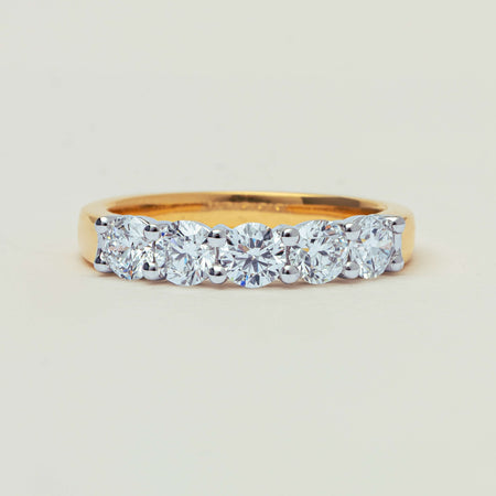 18ct Yellow Gold 1.25ct Diamond Panorama Ring - Ring - Walker & Hall