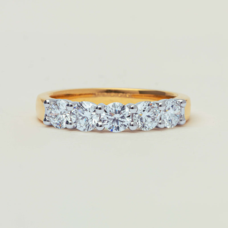 18ct Yellow Gold 1.25ct Diamond Panorama Ring - Ring - Walker & Hall