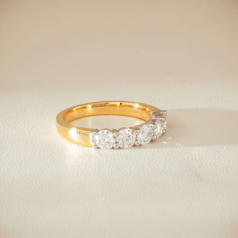 18ct Yellow Gold 1.25ct Diamond Panorama Ring - Ring - Walker & Hall