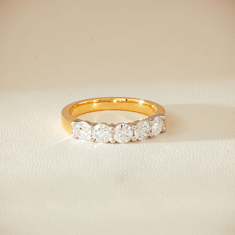 18ct Yellow Gold 1.25ct Diamond Panorama Ring - Ring - Walker & Hall