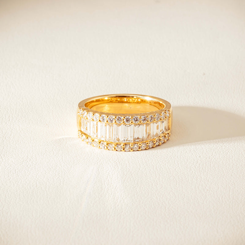 18ct Yellow Gold 1.77ct Diamond Channel-Set Eternity Ring - Ring - Walker & Hall