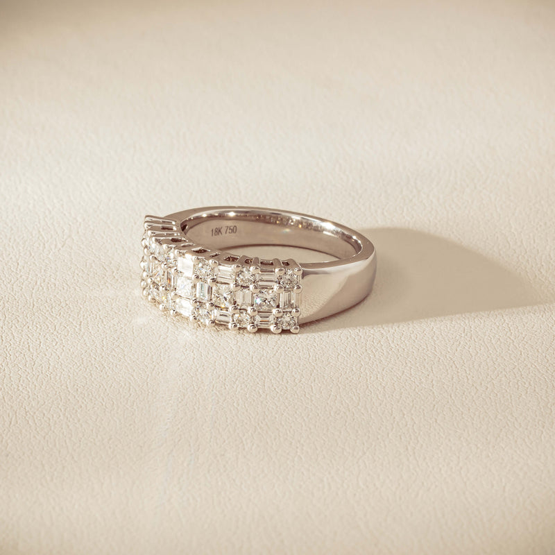 18ct White Gold 1.03ct Diamond Pave-Set Ring - Ring - Walker & Hall