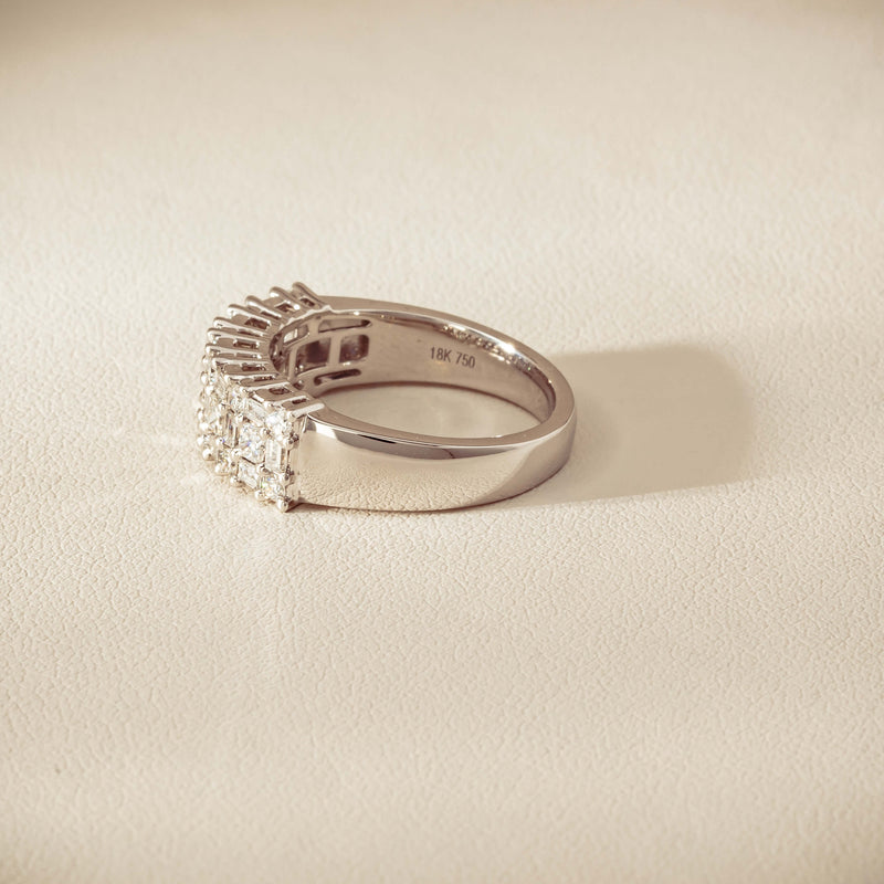 18ct White Gold 1.03ct Diamond Pave-Set Ring - Ring - Walker & Hall