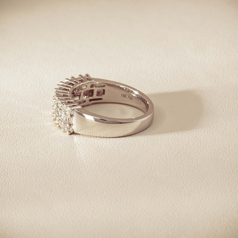 18ct White Gold 1.03ct Diamond Pave-Set Ring - Ring - Walker & Hall