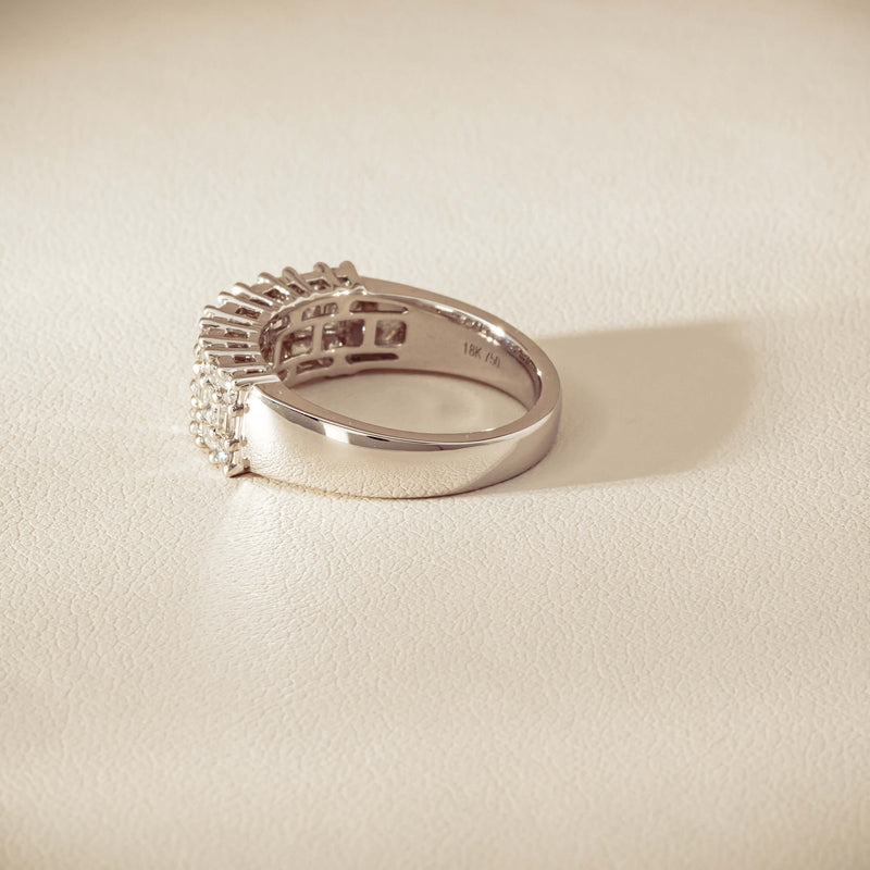 18ct White Gold 1.03ct Diamond Pave-Set Ring - Ring - Walker & Hall