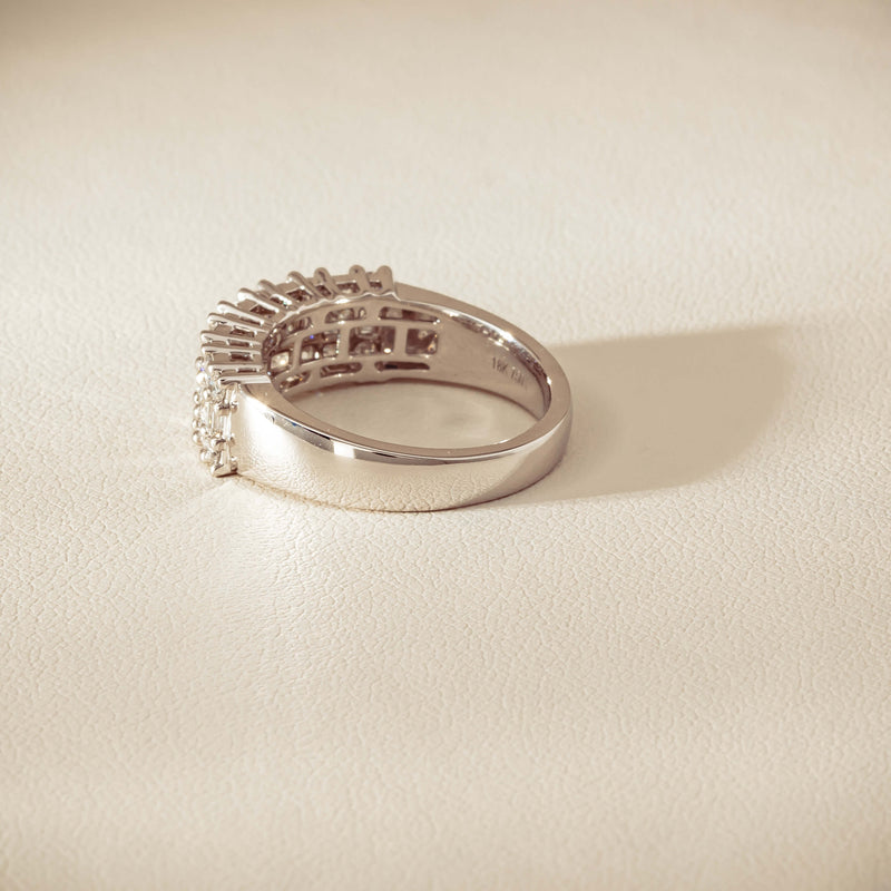 18ct White Gold 1.03ct Diamond Pave-Set Ring - Ring - Walker & Hall