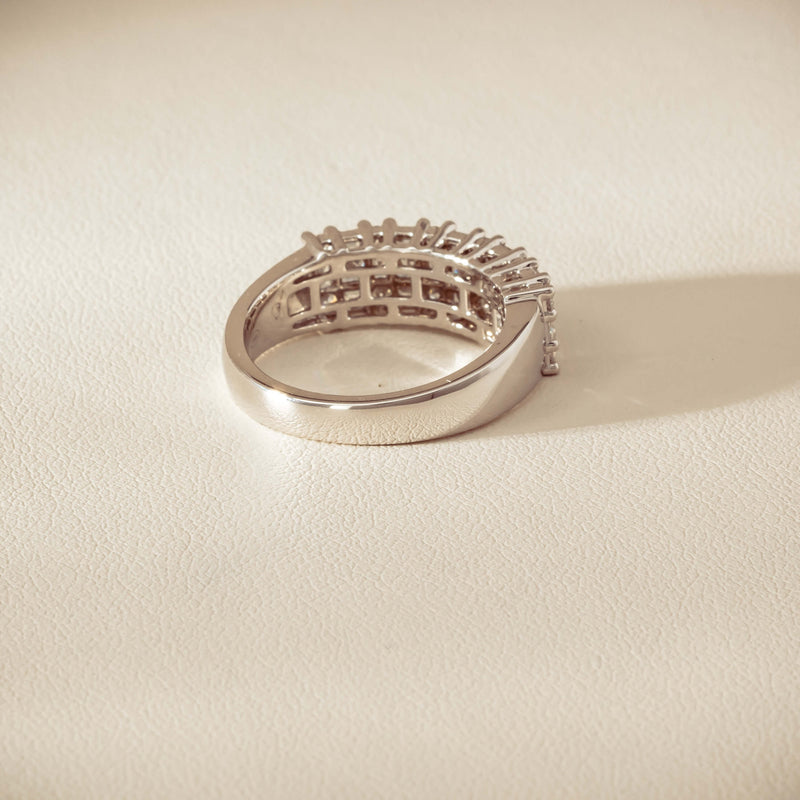 18ct White Gold 1.03ct Diamond Pave-Set Ring - Ring - Walker & Hall