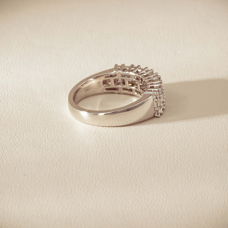 18ct White Gold 1.03ct Diamond Pave-Set Ring - Ring - Walker & Hall